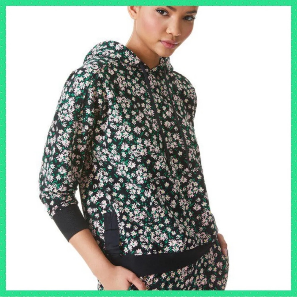 Alice + Olivia Ronan Cut out floral hoodie